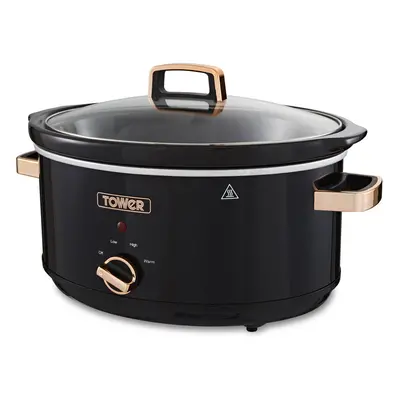 Tower T16019RG Slow Cooker 6.5L Black and Rose Gold