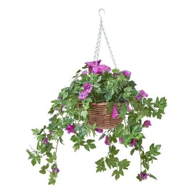 Homescapes Purple Petunia Hanging Basket, cm