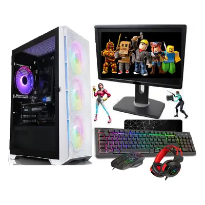 Fast Gaming PC Bundle:Intel core i3/8GB RAM/500GB HDD+ 128GB SSD/GT730 2GB/WINDOWS 10/LUNA WHITE