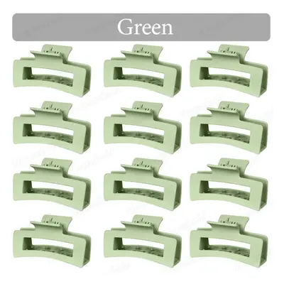 (Green, 60Pcs) 6-60Pcs Korean Women Girls Plastic Hair Claws 8.5cm Hairclip Crab Barrette Girl H