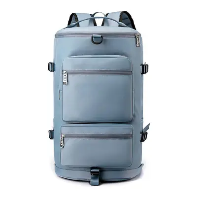 (Haze blue) Use More Casual Travel Packs Men And Women, Large Capacity, Dry And Wet, Separated F