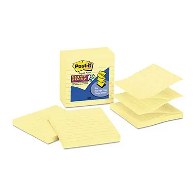 Pop-Up Notes Refill Lined X Canary Yellow 90-Sheet Per Pack