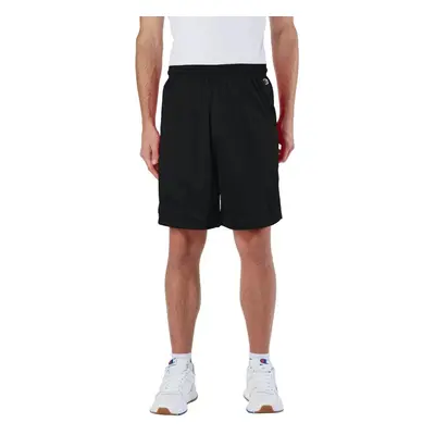 Champion Men's Polyester Mesh 9"" Athletic Shorts Without Pockets Bla