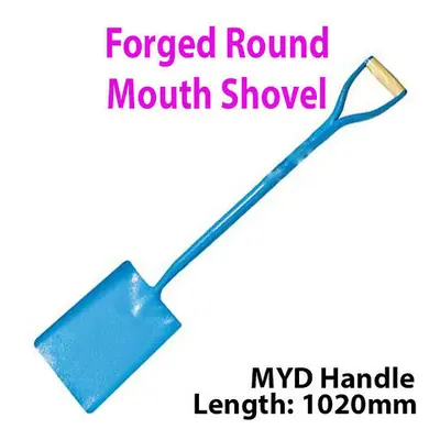 Solid Forged Steel 1020mm Round Mouth Digging Shovel MYD Handle Gardening Tool