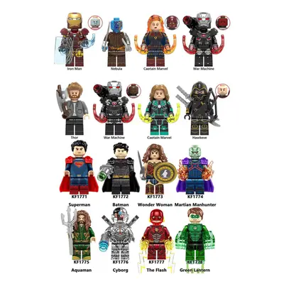 (Style A) Superman Iron Man Superman Sea King Steel Bone Lightning Man Green Lantern Man Buildin