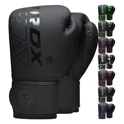 (Black, 16OZ) RDX Boxing Gloves Sparring Muay Thai Kickboxing