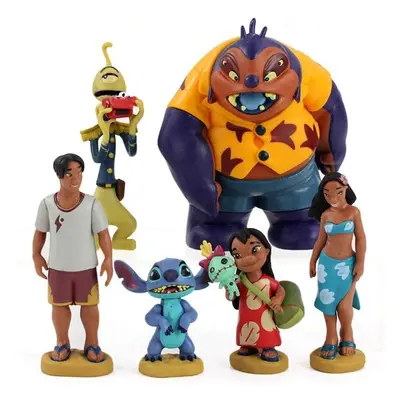 YQYW Pcs/Lot Lilo Stitch Figure Toy Model Cake Decoration