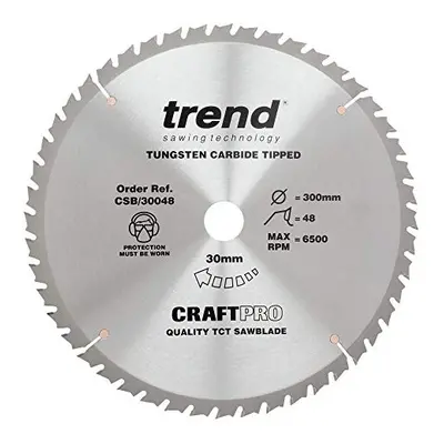 CraftPro TCT Medium Finish Combination Sawblade for Wood, 300mm Diameter, 30mm Bore, Teeth, 2.8m