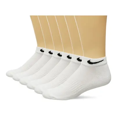 NIKE Unisex Performance Cushion Quarter Socks with Bag (6 Pairs) Whit