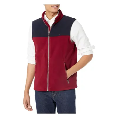 Tommy Hilfiger Mens Polar Fleece Vest NavyRed Large