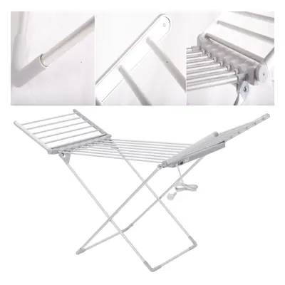 Electric Folding Heated Clothes Airer Drying Horse Rack Laundry Dryer