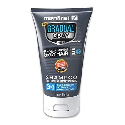 MENFIRST Gradual Gray 3-in-1 Grey Hair Reducing SHAMPOO For Men - Scalp Wash that Cleans, Darken