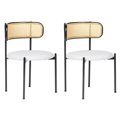 Set of Dining Chairs ANDOVER Metal Black