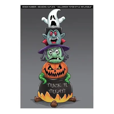 Celebrations Four Season Halloween Stacked Figures Inflatable