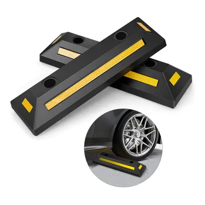 Garage Vehicle Floor Stopper Pack Durable &Heavy Duty Rubber Wheel Stopper 4T