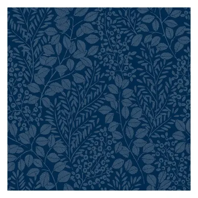 (Blue) Elin Botanical Vinyl Wallpaper Fine Decor