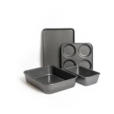 MasterClass Piece Bakeware Set, Including Roasting Pan, Baking Trays, Loaf Pan and Yorkshire Pud