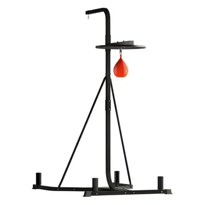 HOMCOM Free-Standing Speed Bag Platform, Adjustable Boxing Punch Bag, Black