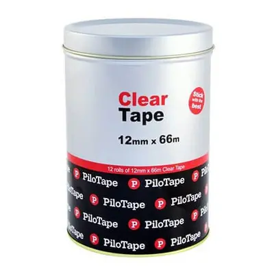 (12mmx66m) Pilotape Clear Tape (12 rollspk)