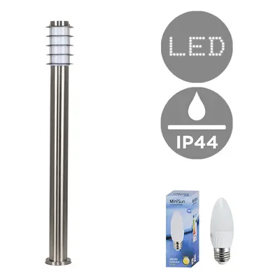 IP44 Wharf Out Door Bollard 1M + 1x 4W ES Bulb