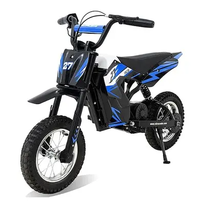 (Black-Blue) RCB R9X Electric bike Motorcycle Kids, inch Pneumatic Tires, Powerful Motor, Speed 