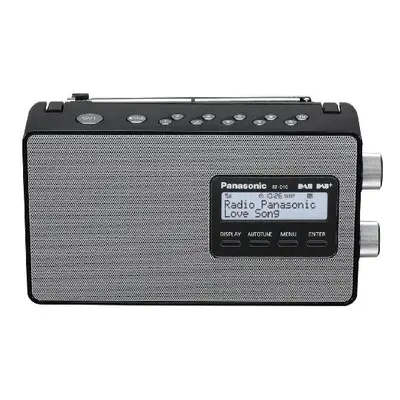 Panasonic RF-D10EB-K, DAB, DAB+, FM Portable Radio (European 2-Pin Plug Version) (Black/Silver G