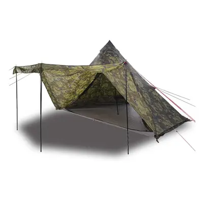 (camouflage) vidaXL Family Tent Tipi 6-Person Camping Lightweight Tent Dome Tent Waterproof