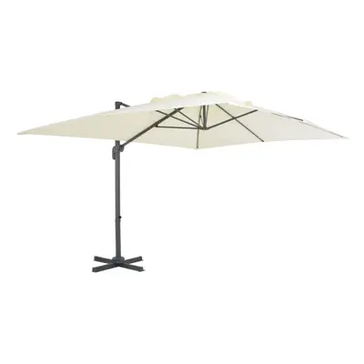 (sand, x cm) vidaXL Cantilever Umbrella with Aluminium Pole Garden Sunshade Outdoor Parasol