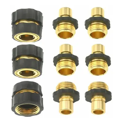 3/4 Water Pipe Connectors Garden Hose Quick Connect Set Quick-Connect Hose Tap Connector Adapter