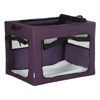 PawHut 69cm Pet Carrier w/ Cushion, for Miniature, Small Dogs - Purple