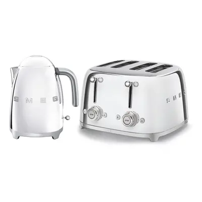 Smeg 50's Style Retro Range Breakfast Set, 1.7L 3000W Kettle and Multi-Functional Control 4-Slic