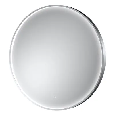 Contemporary Round Inset Framed LED Touch Sensor Mirror - 800mm - Chrome - Balterley