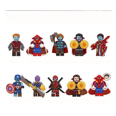 For Children Marvel Heroes Zombie Thor Thanos Minifigures Lego Assembled Toys