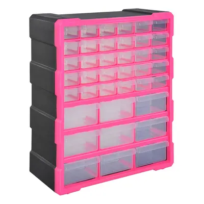 DURHAND Drawers Parts Organiser Wall Mount Tools Storage Cabinet Clear