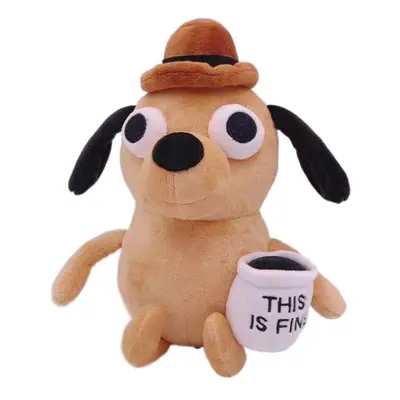 This is Fine Dog coffee dog plush toy soft plush doll gift