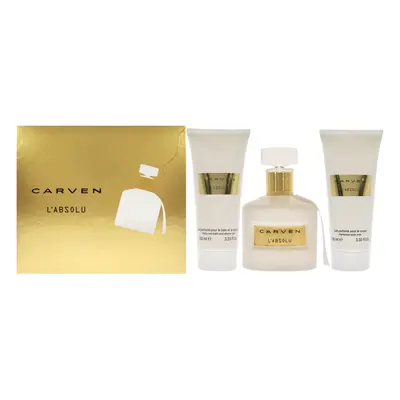 LAbsolu by Carven for Women - Pc Gift Set 3.33oz EDP Spray, 3.33oz Perfumed Body Milk, 3.33oz Pe