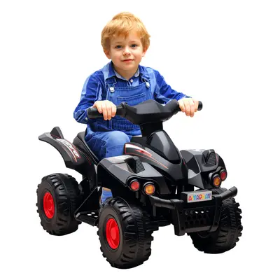 AIYAPLAY 6V Kids Electric Quad Bike with Music, Forward Function, Black