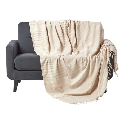 (Beige, x cm) Bed Sofa Throw Cotton Chenille Tie Dye