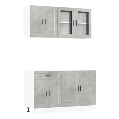 (concrete grey) vidaXL Kitchen Cabinet Set Piece Cupboard Storage Cabinet Engineered Wood