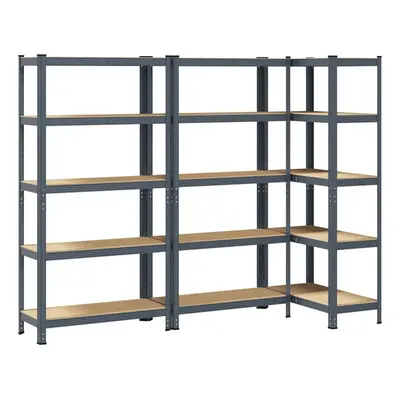 vidaXL 5-Layer Storage Shelves pcs Anthracite Steel&Engineered Wood