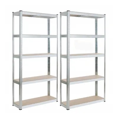 AREBOS Set of Heavy Duty Shelving Cellar Shelving Boltless Shelving 180x90x40 cm