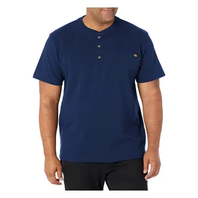 Dickies Men's Heavyweight Henley Deep Blue X-Large