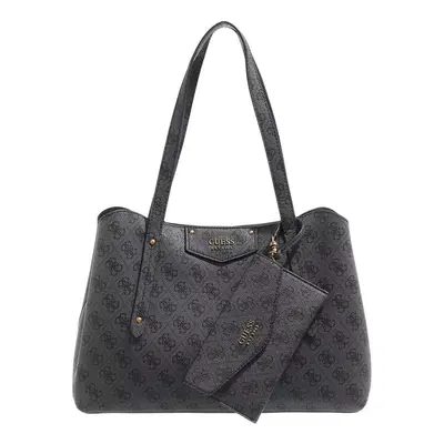 GUESS Eco Brenton Girlfriend Satchel Coal Logo