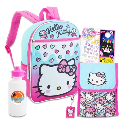 Hello Kitty Backpack with Lunch Box for Girls - Bundle with 16"" Hello Kitty Backpack Lunch Bag 