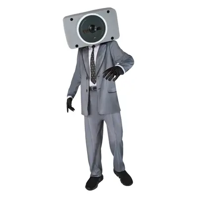 (7-8 Years, Grey/White) Skibidi Toilet Boys Speakerman Costume