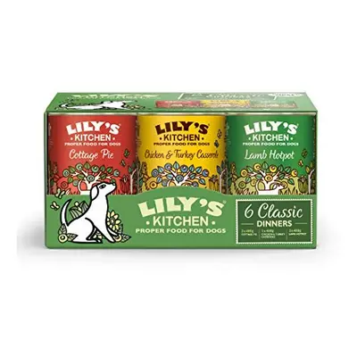 Lily's Kitchen Natural Adult Wet Dog Food Tins Classic Dinners Variety Pack x 400g