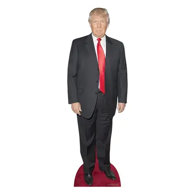 STAR CUTOUTS SC1951 Donald Trump Lifesize Cardboard Cutout Tie Red Carpet 186cm Tall, Multicolou