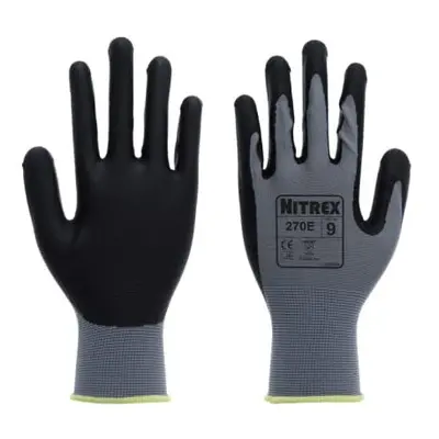 Unigloves Nitrex 270E Reusable - Pairs - General Handling Gloves with Foam Nitrile Palm Coating 