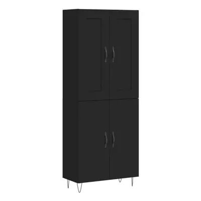 (black, doors) vidaXL Highboard Sideboard Tall Storage Cabinet Side Cabinet Engineered Wood