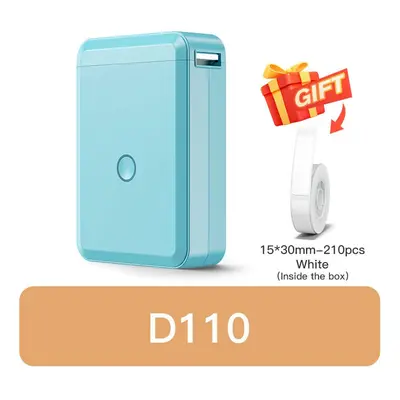 (D110-Blue-Standard) Niimbot D110 Mini Portable Thermal Printer Smart Pocket Self-adhesive Label